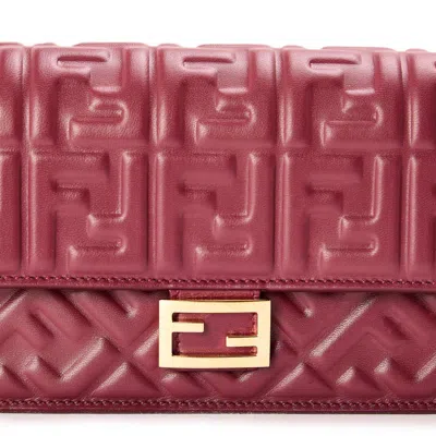 Fendi Chain Wallet In Red