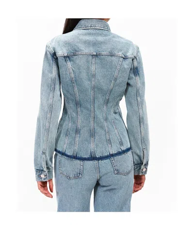 7 For All Mankind Button-front Denim Jacket In Blue