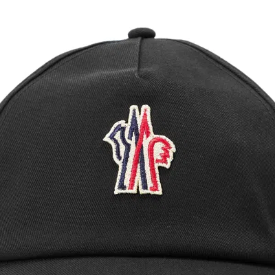 Moncler Simple Baseball Cap In Black