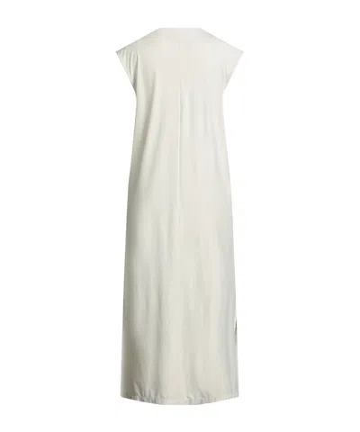 Max Mara Solid Color Stretch Dress In White