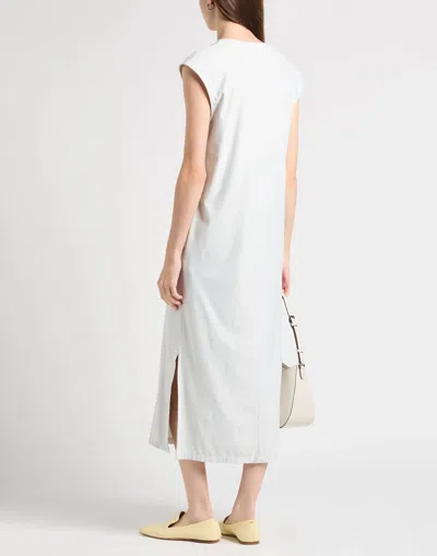 Max Mara Solid Color Stretch Dress In White