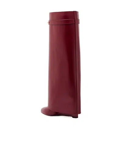 Givenchy Leather Knee-high Boots In Red