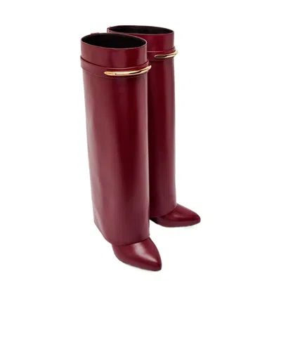 Givenchy Leather Knee-high Boots In Red
