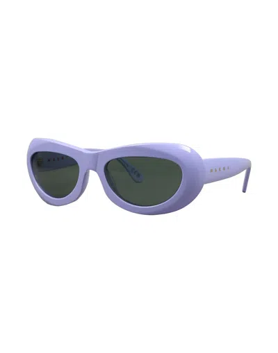 Marni Oval Plastic Spectacle Frame In Green