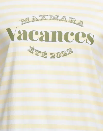 Max Mara Printed T-shirt In Yellow