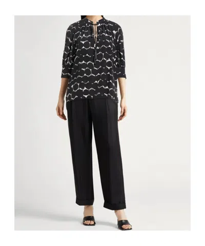 Max Mara Three-quarter Sleeve Top In Black