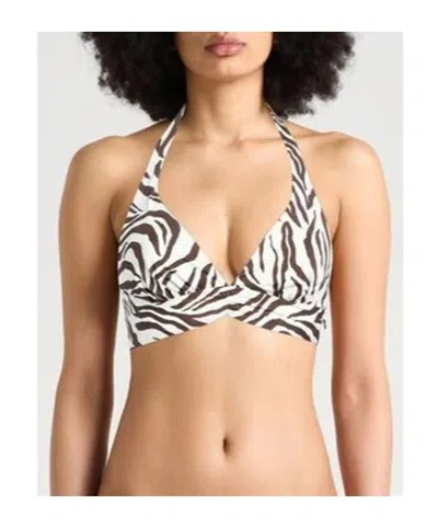 Max Mara Halter Triangle Bikini Top In Multi