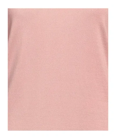 Max Mara Solid Wool Turtleneck Knit Top In Pink