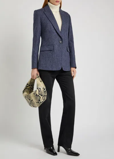 Veronica Beard Vega Dickey Wool Blazer In Blue