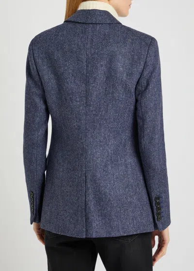 Veronica Beard Vega Dickey Wool Blazer In Blue