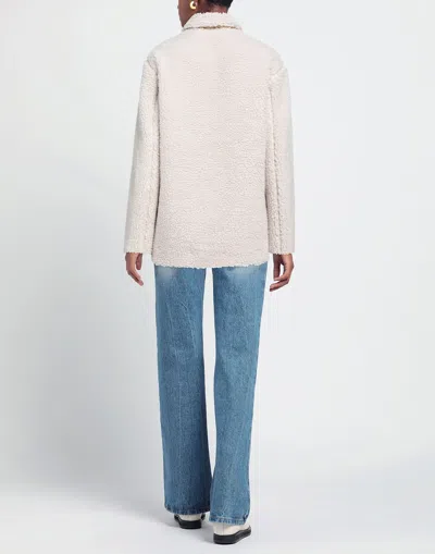 Rag & Bone Solid Color Teddy Fleece Coat In White