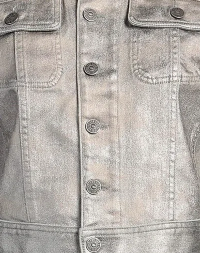 Diesel Solid-colored Denim Jacket In Gray