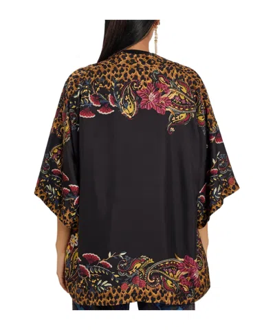 Etro Printed Silk Jacket In Black