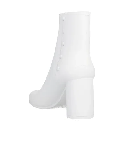 Maison Margiela Plain Colour Ankle Boot In White