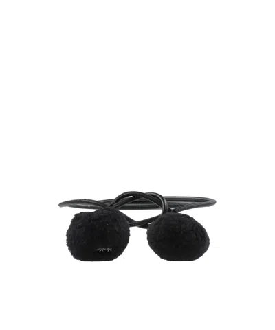 Max Mara Detachable Thin Belt In Black