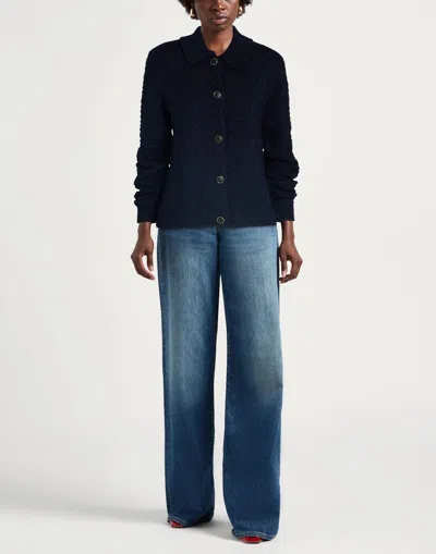 Rag & Bone Solid Color Knit Long-sleeve Coat In Pink