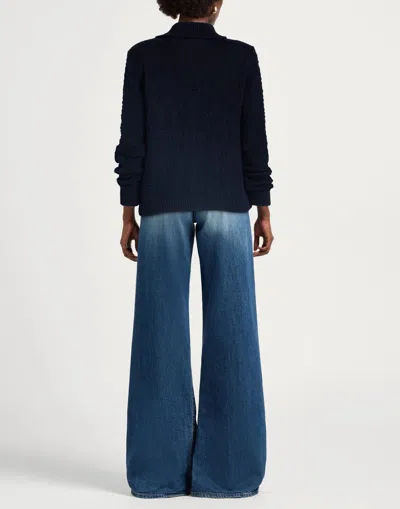 Rag & Bone Solid Color Knit Long-sleeve Coat In Pink