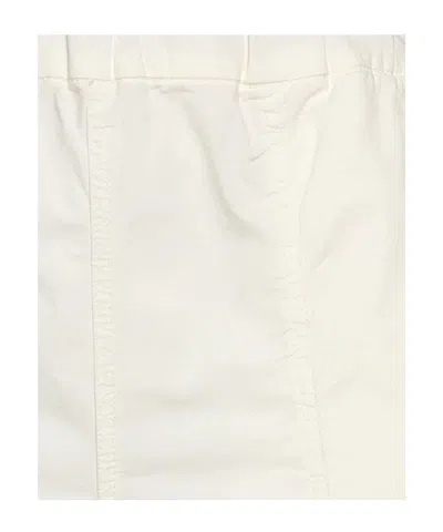 Ganni Solid Cargo Pants In White