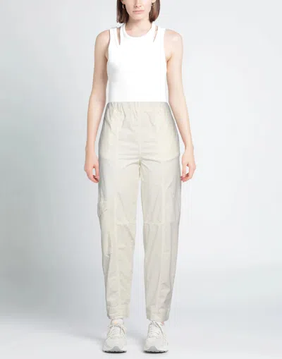 Ganni Solid Cargo Pants In White