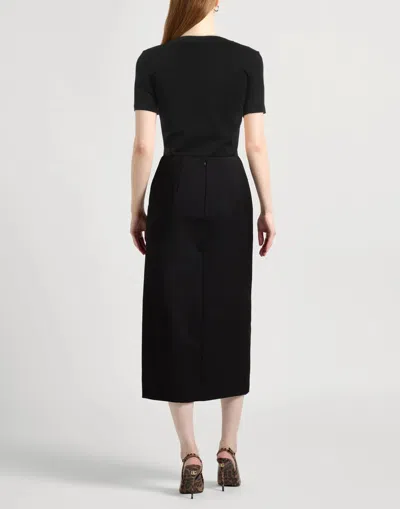 Dolce & Gabbana Solid Color Printed T-shirt In Black