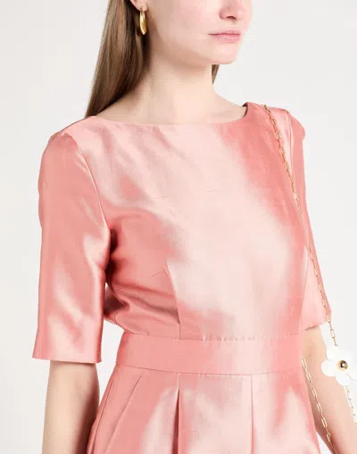Max Mara Solid Short-sleeve Jumpsuit In Pink