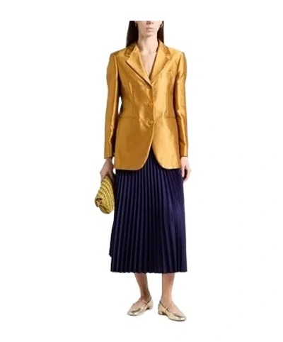 Max Mara Single-breasted Blazer In Brown