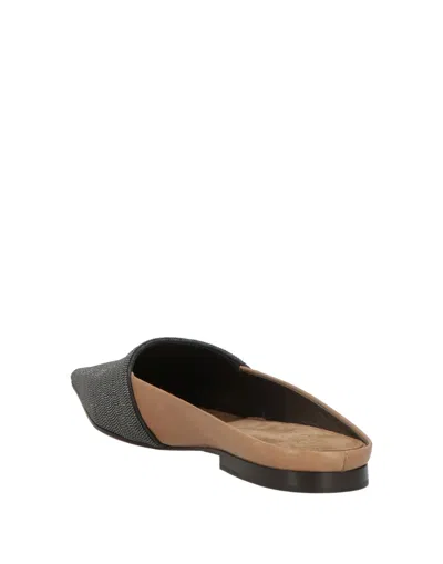 Brunello Cucinelli Pointed Toe Mules In Multi
