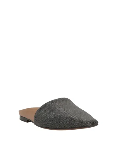 Brunello Cucinelli Pointed Toe Mules In Multi