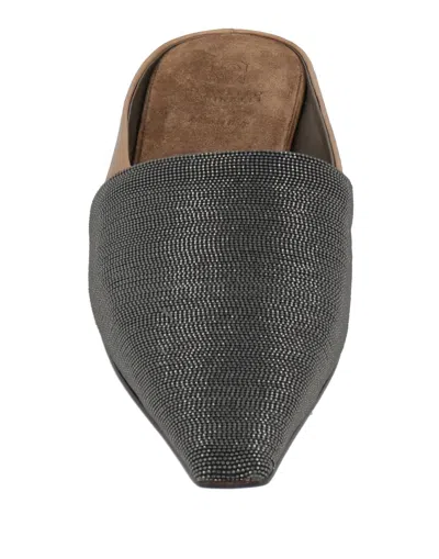 Brunello Cucinelli Pointed Toe Mules In Multi