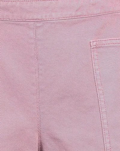 Max Mara Woman Denim Shorts Light Purple Size 8 Cotton In Pink