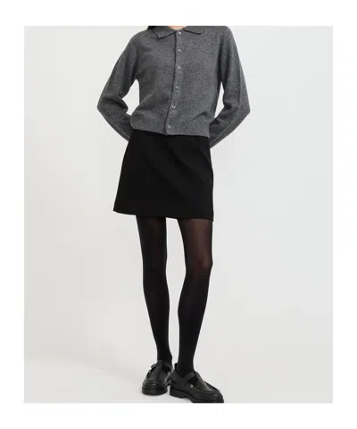 Dunst Belt Loop Midi Skirt In Black