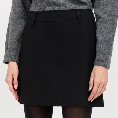 Dunst Belt Loop Midi Skirt In Black