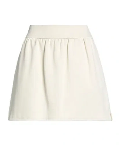 Max Mara Solid-color Flared Skirt In White