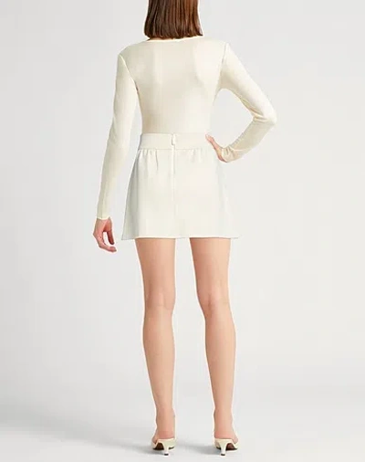 Max Mara Solid-color Flared Skirt In White