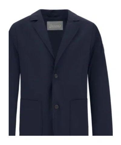 Herno Single-breasted Blazer In Blue