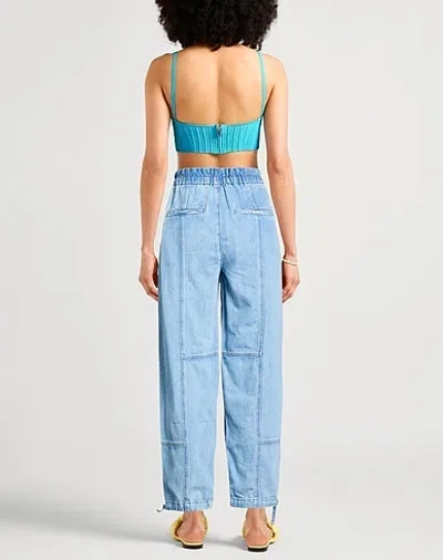 Rag & Bone Light-colored Denim Drawstring Pants In Blue