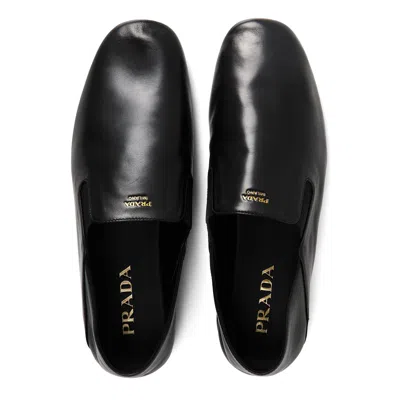 Prada Solid Color Loafers In Black