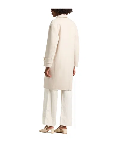 Max Mara Double-breasted Coat In White