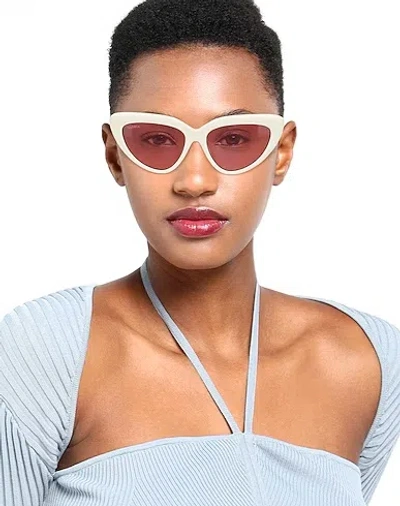Maxco. Cat-eye Sunglasses In White