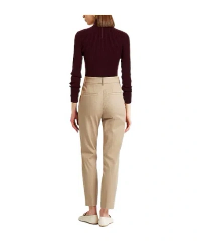 Max Mara Solid Turtleneck Knit Top In Brown