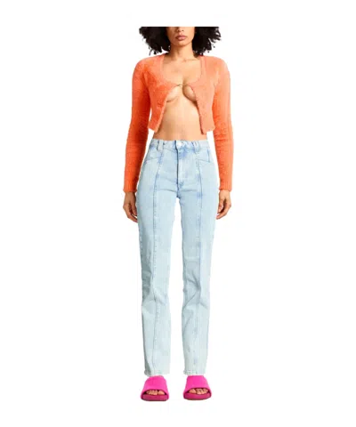 Isabel Marant Minimalist Light-wash Flared Jeans In Multi