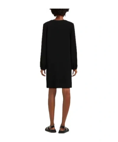 Max Mara Solid Long-sleeve Dress In Black