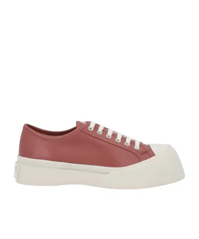 Marni Minimalist Low-top Leather Shoes In Multi