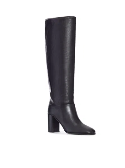 Prada Round-toe Tall Boots In Black