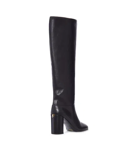 Prada Round-toe Tall Boots In Black