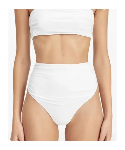 Jacquemus The Drapeado Bikini Bottoms In White