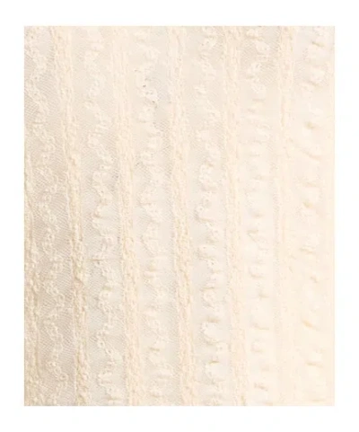 Maxco. Solid Color Lace Top In Nude