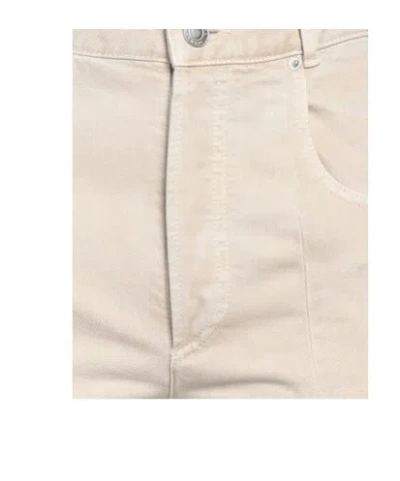 Isabel Marant Solid Minimal Straight Leg Jeans In Neutral