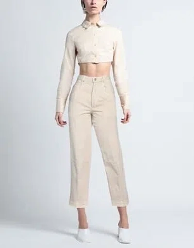 Isabel Marant Solid Minimal Straight Leg Jeans In Neutral