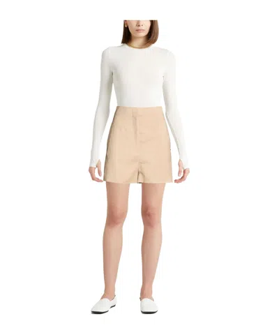 Sportmax Simple Solid Shorts In Neutral
